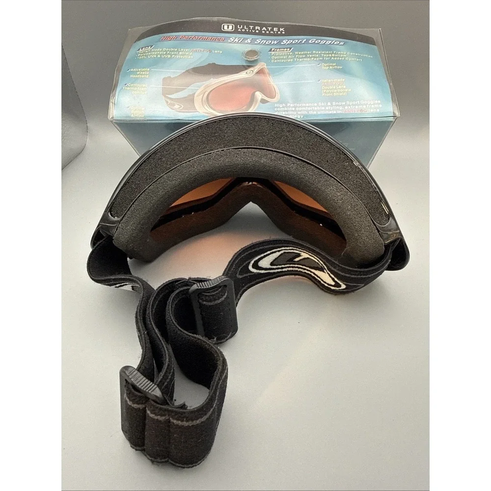Ultratek Active Series -Anti Fog UVA UVB=High Performance Ski Snow Sport Goggles